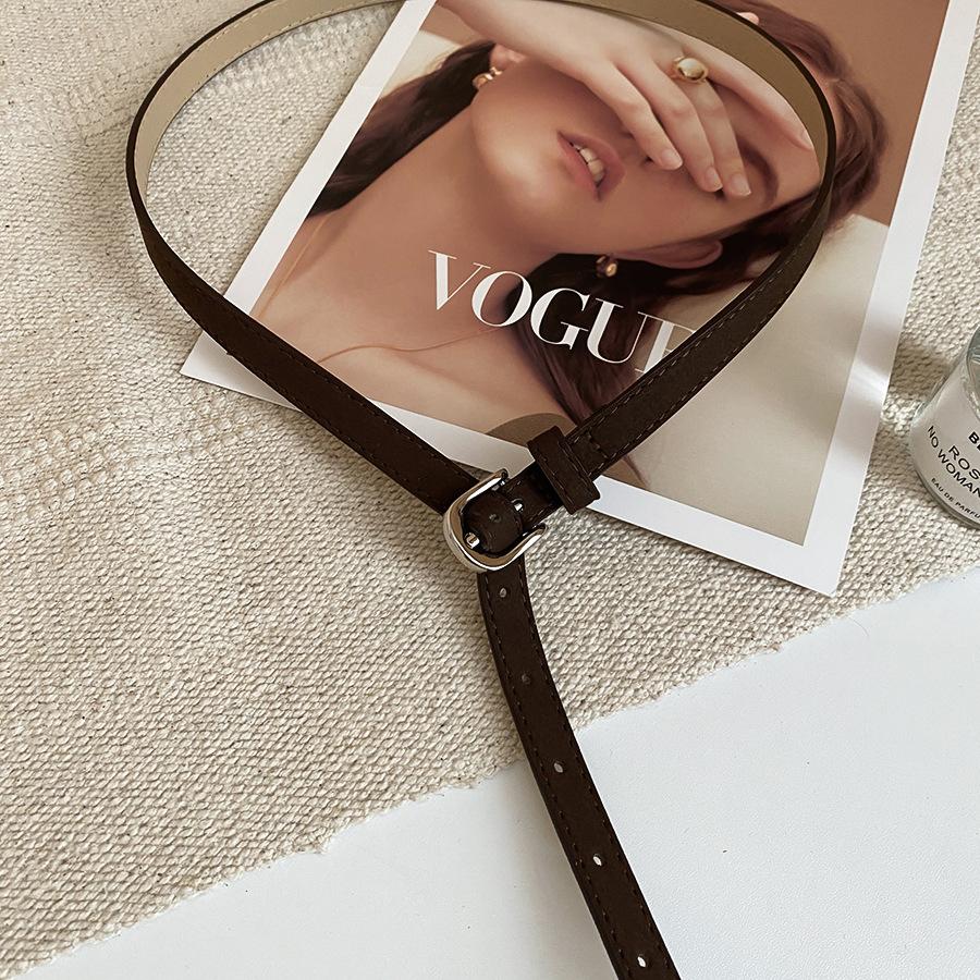 

Retro leather square belt simple and versatile temperament belt waist jewelry women