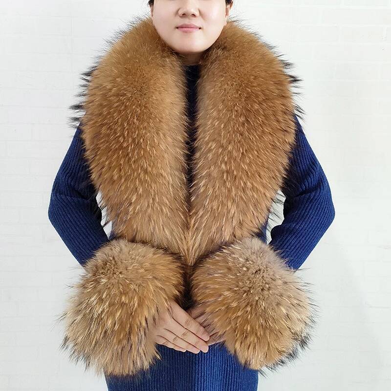 Winter Natural Fox Fur Scarf And