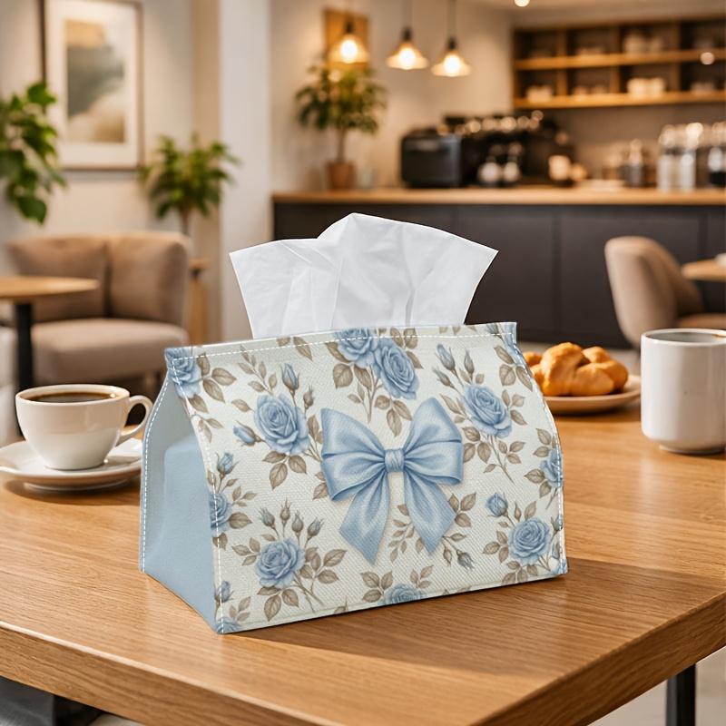 1pc Shabby Chic Tissue Holder - Bow Rose Floral Design for Storing Napkins, Ideal for Rolls, Facial Tissues, Or Single Sheets, Versatile Storage Solut