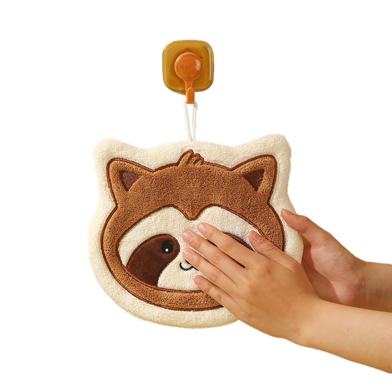 Asciugamano da appendere, simpatico cartone animato, animale, asciugamano in pile di corallo, spugna a doppio strato, super forte, assorbimento dell'acqua, asciugatura rapida, asciugamano multifunzionale