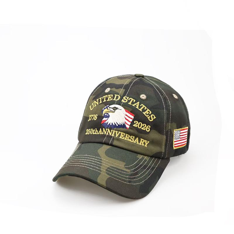 Baseball Cap Mid-Profile Embroidered Cap American Flag Hat Structured Eagle Cap For Everyday Use Commemorative Events Outdoor