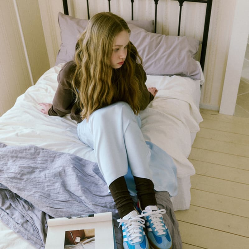 GREENBUTTER Net stripe Socks (Brown)