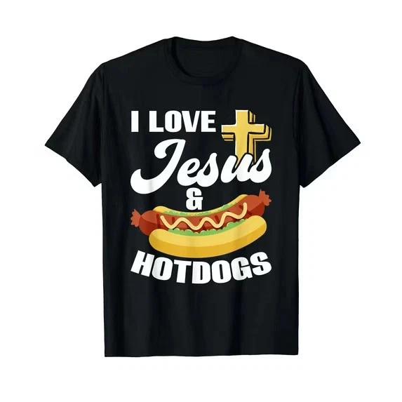 I Love Jesus And Hotdogs Tshirt Gift For Jesus Lovers S