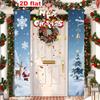 Door Couplet Banner Chinese New Year Decoration 1 Pair Snowflake Design Indoor Outdoor Porch Hanging