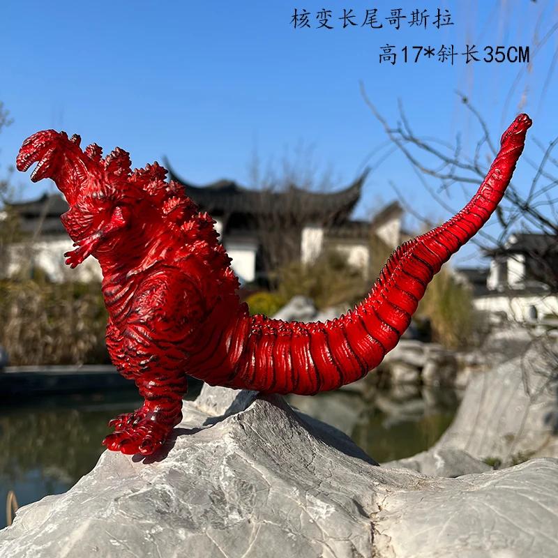 Big Red Lotus Godzilla Destoroyah Hedorah Mechanical Space Godzilla VS King Kong Kidora Soft Rubber Monster modei Toy kid gift