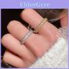 Bague Géométrique Minimaliste en Zircon pour Femmes Plaqué Or Bijoux de Mode Élégants