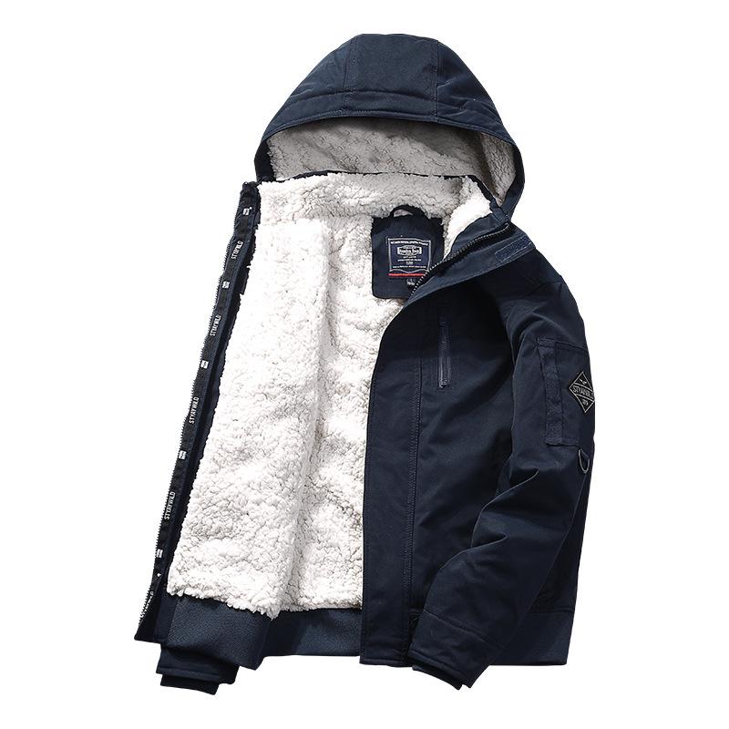 

Men s Wool Winter Coat with Velvet Lining - Heavy American Workwear Style Jacket M (Suggest 90-110 jin)