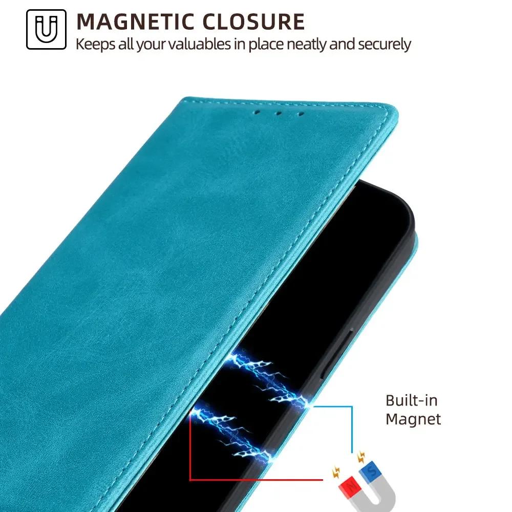 For POCO C75 4G Leather Flip Phone Case Luxury Shockproof Wallet Cover for Xiaomi Poco C75 Poco M6 Plus Magnetic Book Case Funda