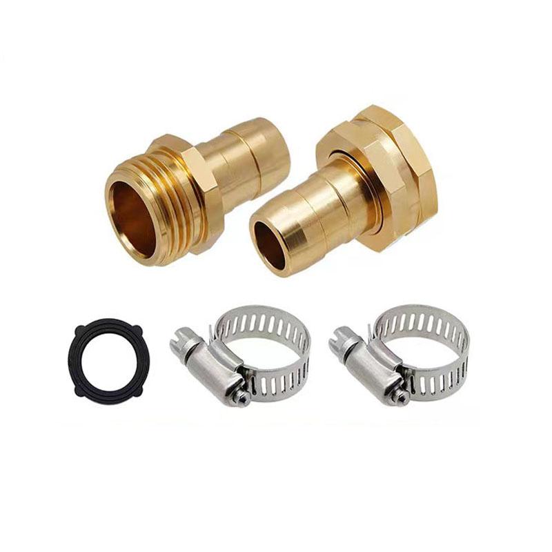 

Garden Hose Quick Connectors, Repair Damaged Leaky, Water Tuhaving Adapter, Pipe Fitting, Irrigation Hose Joint, 3/4 , 5/8 3/4 золотой