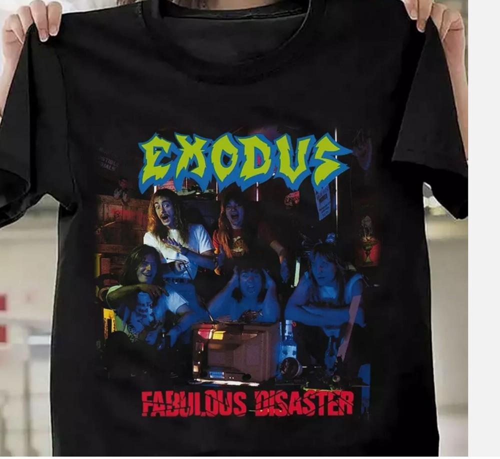 Exodus - Потрясающая Катастрофа Футболка с коротким рукавом Черная Все размеры Унисекс Футболка XXL