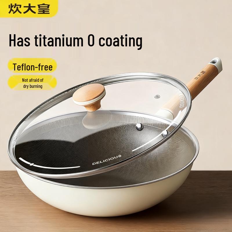 COOKER KING 28cm Titanium Non-Stick Stainless Steel Wok