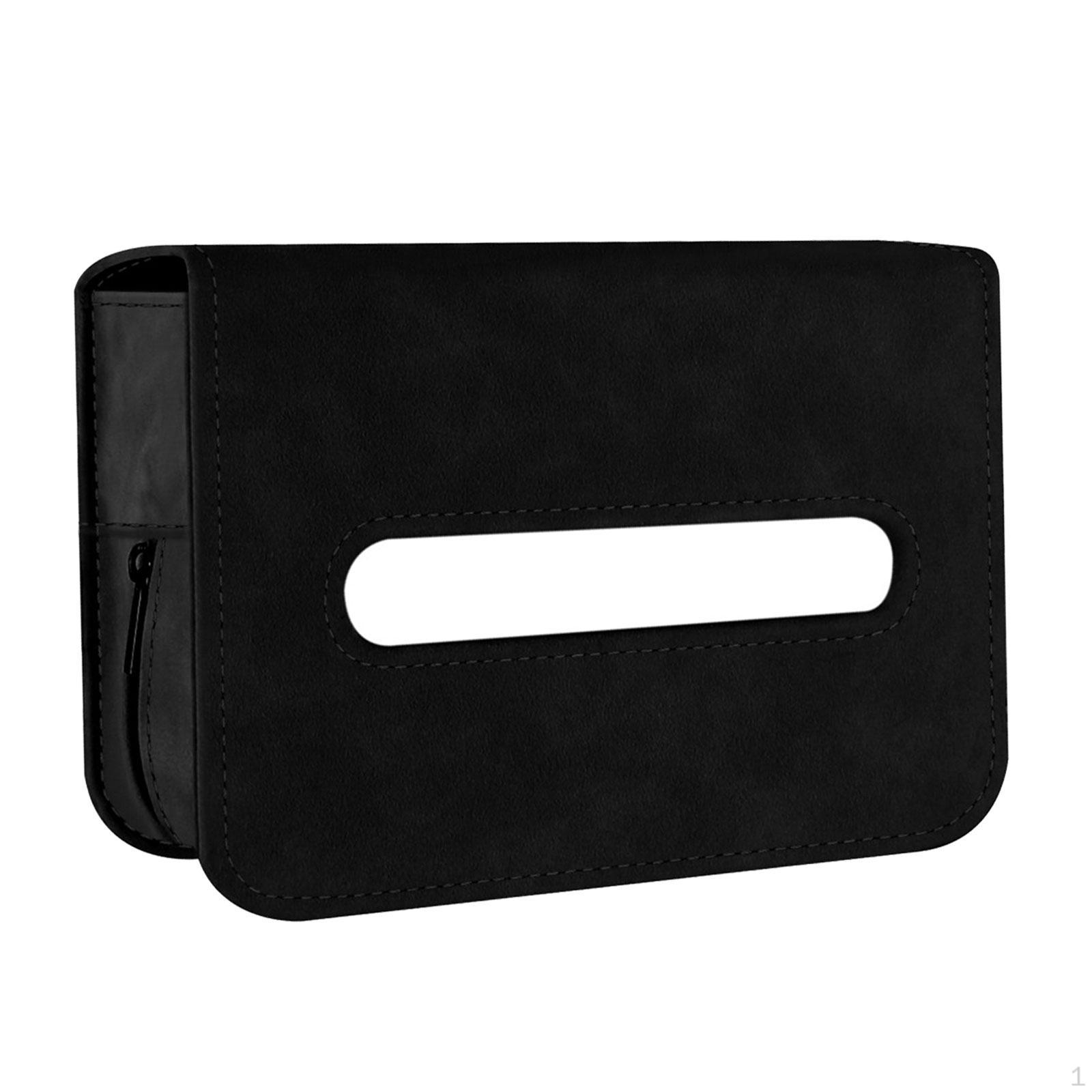 

Car Seat Back Organizer Backseat Storage Tear Resistant Multifunctional PU Leather Sturdy чёрный
