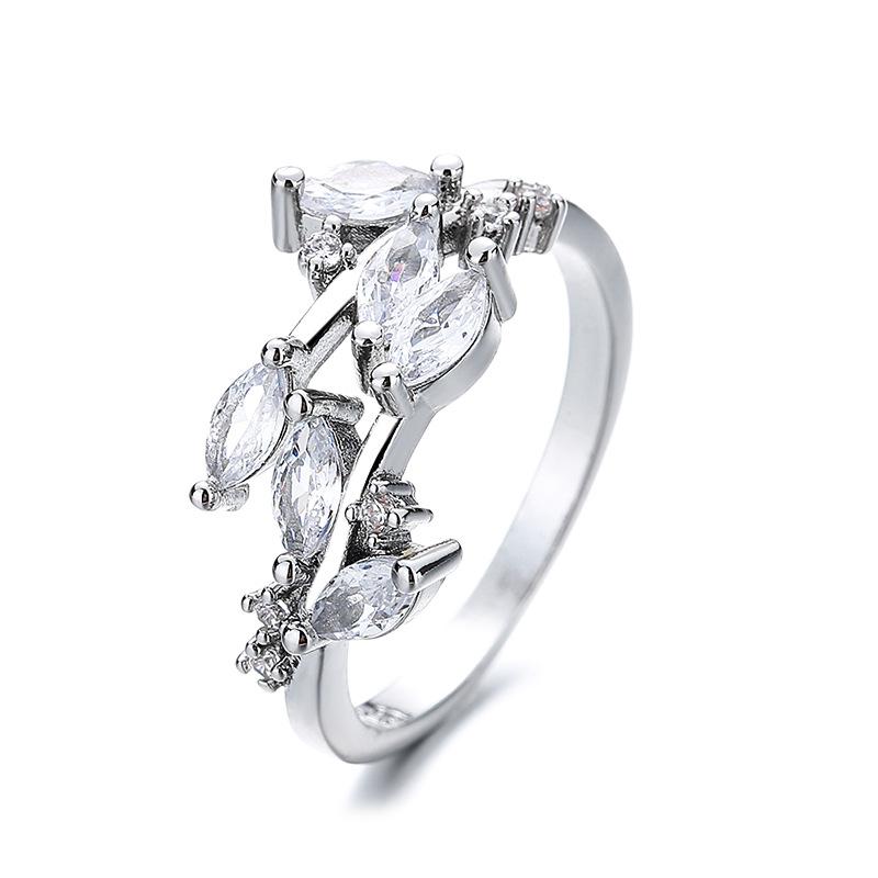 Copper Ring Classics Zircon For Women Luxury Shining Beautiful Ring Fashion Wedding Party Women Jewelry