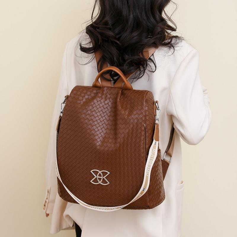 Trendy Nylon Woven Women's Backpack 2024 New Casual Outdoor Ladies Travel Bag Lightweight High Capacity Travel Shopping Shoulders Bag Girl Friend Gift