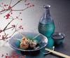 Toyo Sasaki Glass Sake Bottle Carafe, Coral Sea, Blue-Green, 290ml, Made in Japan, WA165CB/EG