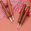 Pack of 4 Crosses Stitching Seam Ripper Featuring Wood Handle for Thread Removal and Comfortable Ergonomic Grip