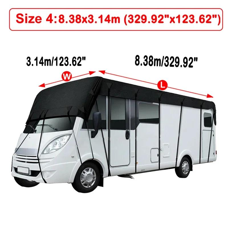 Universal Caravan RV Roof Cover 210D Portable Tarpaulin Durable Motorhome Resistant Outdoor Travel 5*3/6.5*3/7.5*3/8.5*3