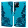 For Xiaomi Mi 11 Lite Case Embossing Lace Flower Wallet Leather Flip Book Cover For Xiaomi Mi 11 Lite 5G Mi11 Soft Silicone Phone Bags Cases Fundas