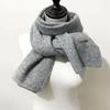 New Iron Label Wool Knitted Scarf Women's Couple Style Versatile Scarf for Men and Women Winter Small Scarf Men's Versatile