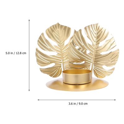 Suport pentru lumânări cu foiș de fier cu foiță de aur Suport pentru lumânări Suport candelabre decorative din metal Sfeșnic pentru masă de Crăciun, nuntă