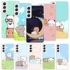 Cute Peach Goma Cat Phone Case For Samsung Galaxy S26 Ultra S23 S24 S25 Edge S20 FE S21 S22 Plus Soft Print Shell Cover Fundas G