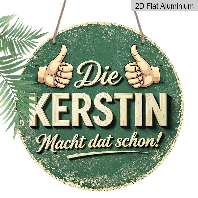 

2D Flat Vintage Aluminum Wall Decorations in Various Sizes. Featuring A Fun German Caption An Aged Look, and A Double Thumbs-up Gesture, These Are 20*20cm