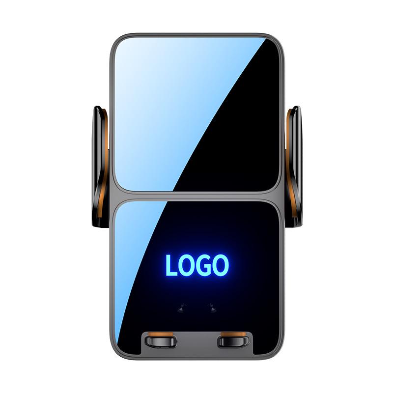 Wireless Car Charger Mount with Automatic Locking & Logo Display