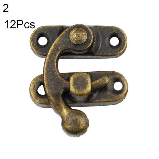 12 stk Lær håndverksveske Dekorative smykker gave vin treboks Hasp låsekroker