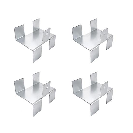 4/8Pcs Carbon Steel Fence Duty Gravel Board Panel Bracket Heavy Fixing Clip Windproof 4pcs