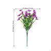 Artificial Violet Flower Bouquet Pick Fake Plant Faux Branch for Backyard