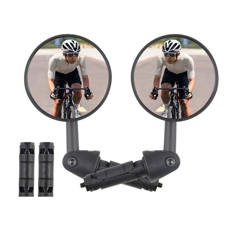 Universals Bike Handlebars Mirror with Shockproofed Folding and Wide Angles View for Mountain Bike