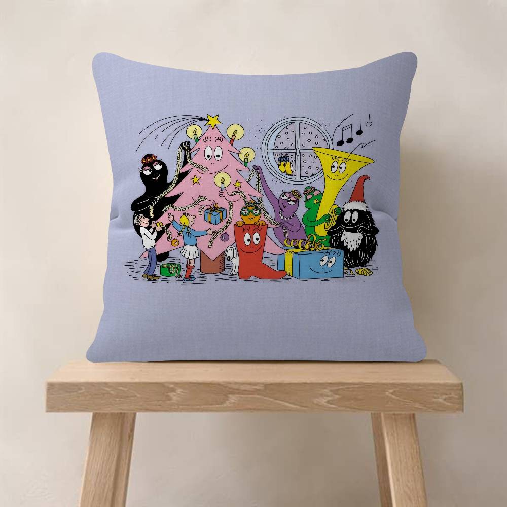 Cartoon Barbapapa CUTE Cushion Cover Car Throw Pillow Case For Sofa Car Christmas Gift 40x40cm 45x45cm