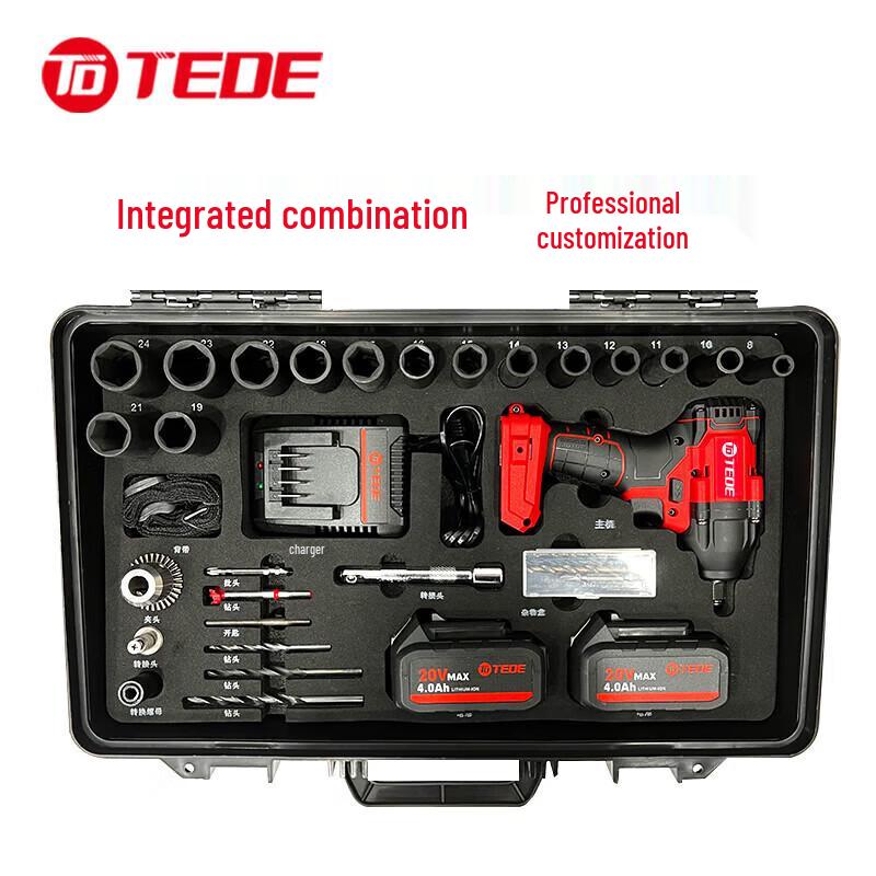

TEDE YD-5025 Cordless Impact Wrench Drill Driver 35-Piece Set