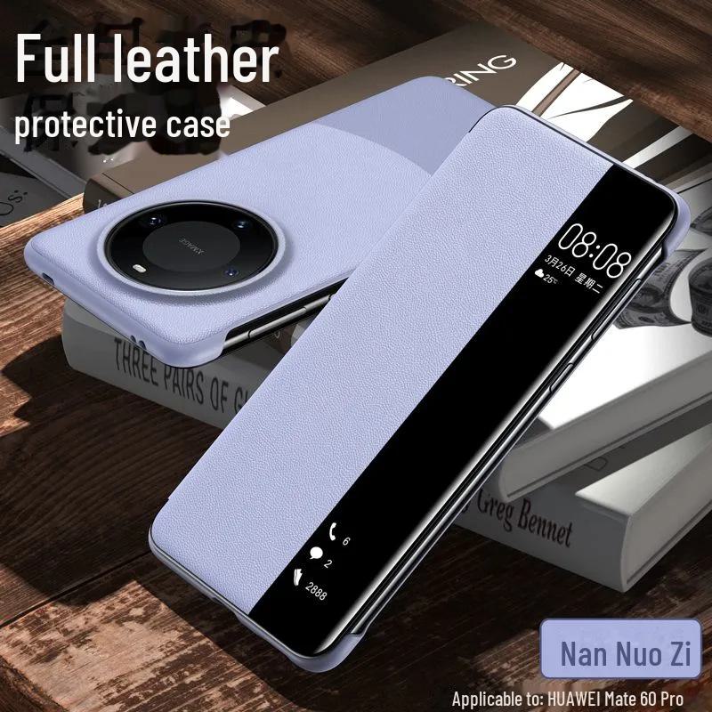 Recommended Magnetic Flip Cover for Huawei Mate60 Pro; All-inclusive, Smart Sleep Leather Case.