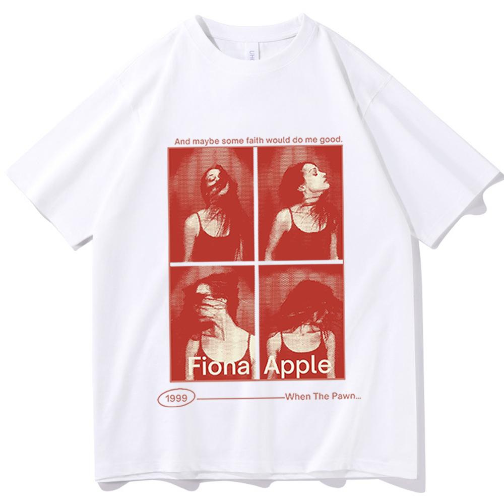 Fiona Apple Print Tshirt Womens Harajuku Short Sleeve Casual Womens Tshirt Clothing Street Tops Tees Aesthetic Clothes