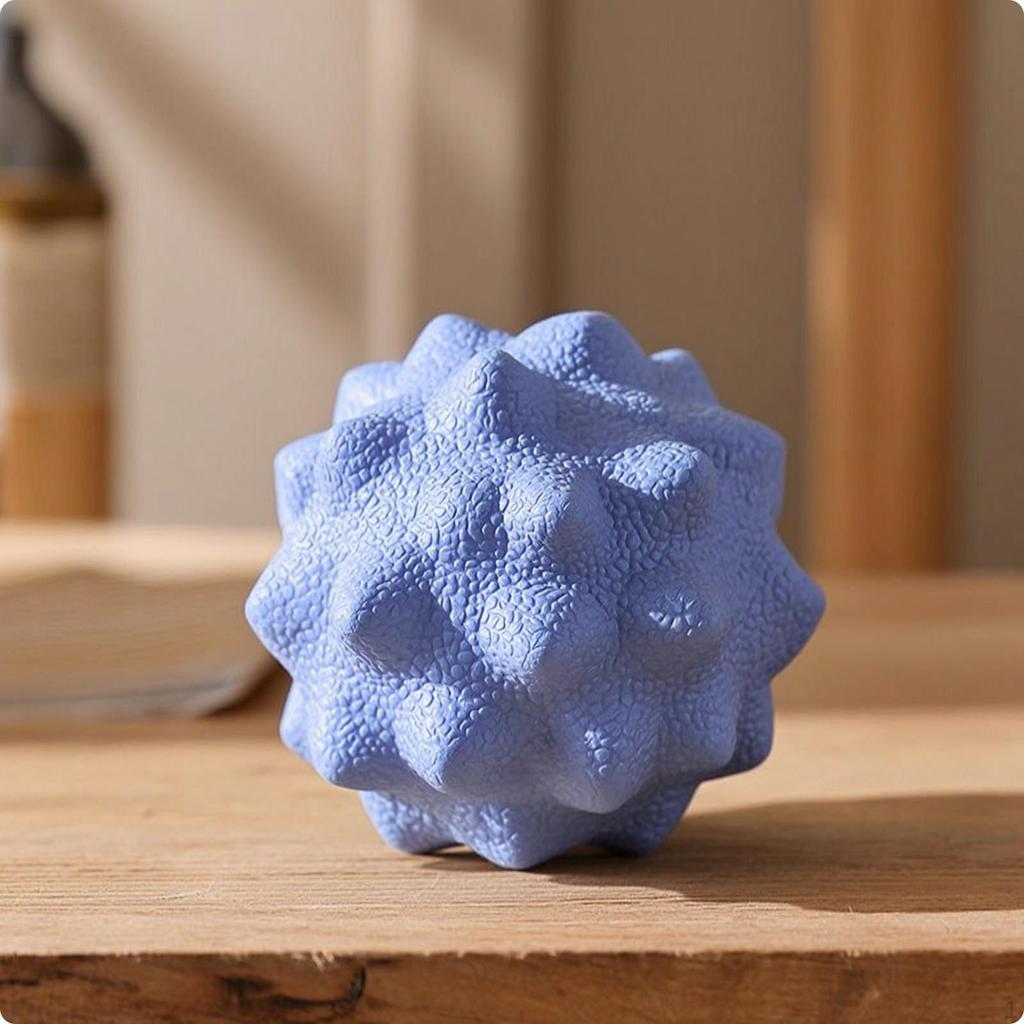 Textured Massage Ball Manual with Bumps Handheld Spherical Body for Muscle Relief,