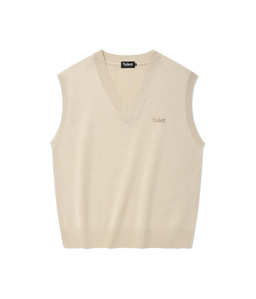 Gilet Tricot col V Fallett Beige