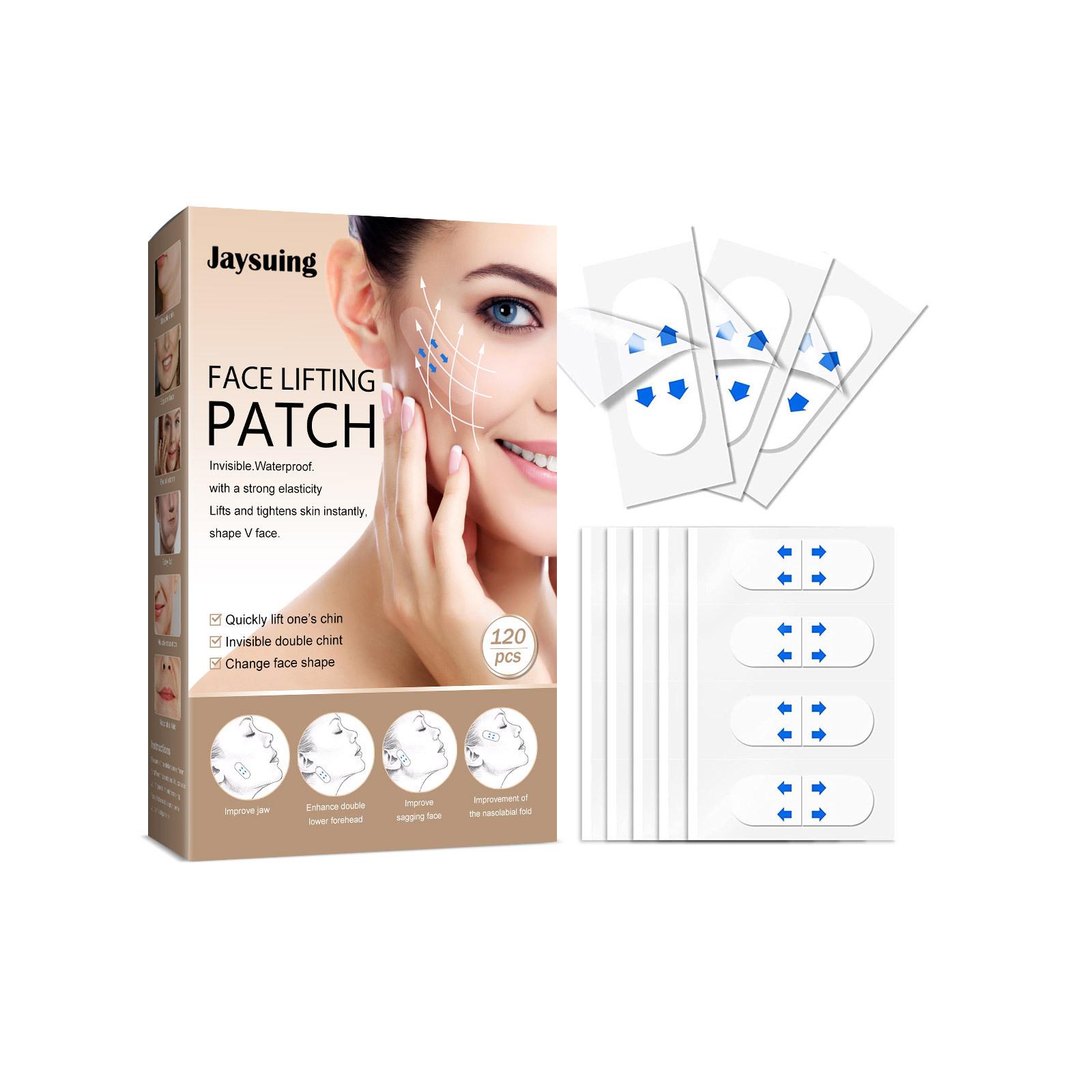 

Jaysuing Face Lifting Tape120pcs, for Eye, Double Chin & Neck, Instant Skin Tightening, Waterproof, Transparent Face Shaping Patches, Facial Lifting