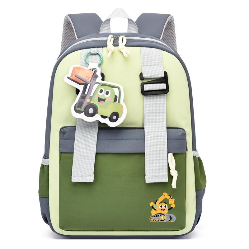 Color Block Kindergarten Schoolbag Cartoon Lightweight Large Capacity Children's Backpack