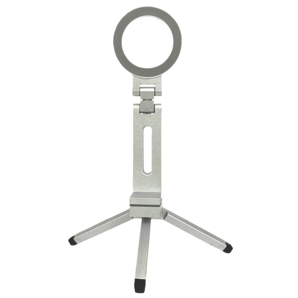Magnetic Travel Phone Holder MagSafe Foldable 360° Rotating Clip Stand Portable Aluminum Alloy Desktop Mount for iPhone Android