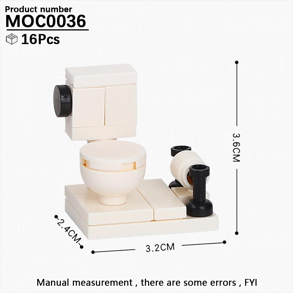 

MOOXI Городская мебель Туалет Шкаф Аквариум Телевизор Кофемашина Холодильник Стиральная машина Набор строительных блоков MOC Кирпичики Сделай сам
