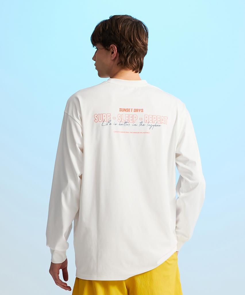 Leijibi Dry-Cooling Oversized Top Long Sleeve Rash Guard W White 2