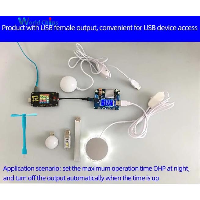DC-DC Boost/Buck Converter Power Supply DC 5.0V-30V To DC 0.6V-30V 0-4.0A CC CV Adjustable Solar Charging Board LCD Display