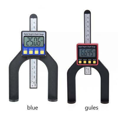 0-80mm 0.01mm Depth Gauge Instrument Plastic Digital Depth Gauge Carpenter Large LCD Screen Height Gauges Calipers