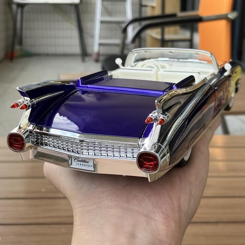 1:24 Cadillac Eldorado Biarritz 1959 Series 62 Latte Art Version Alloy Metal Diecast Model Car Home Trendy & Desktop Display Toy