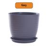 European Style Thickened Resin Flower Pot with Tray Simple Round Green Dipcorn Planting Pot