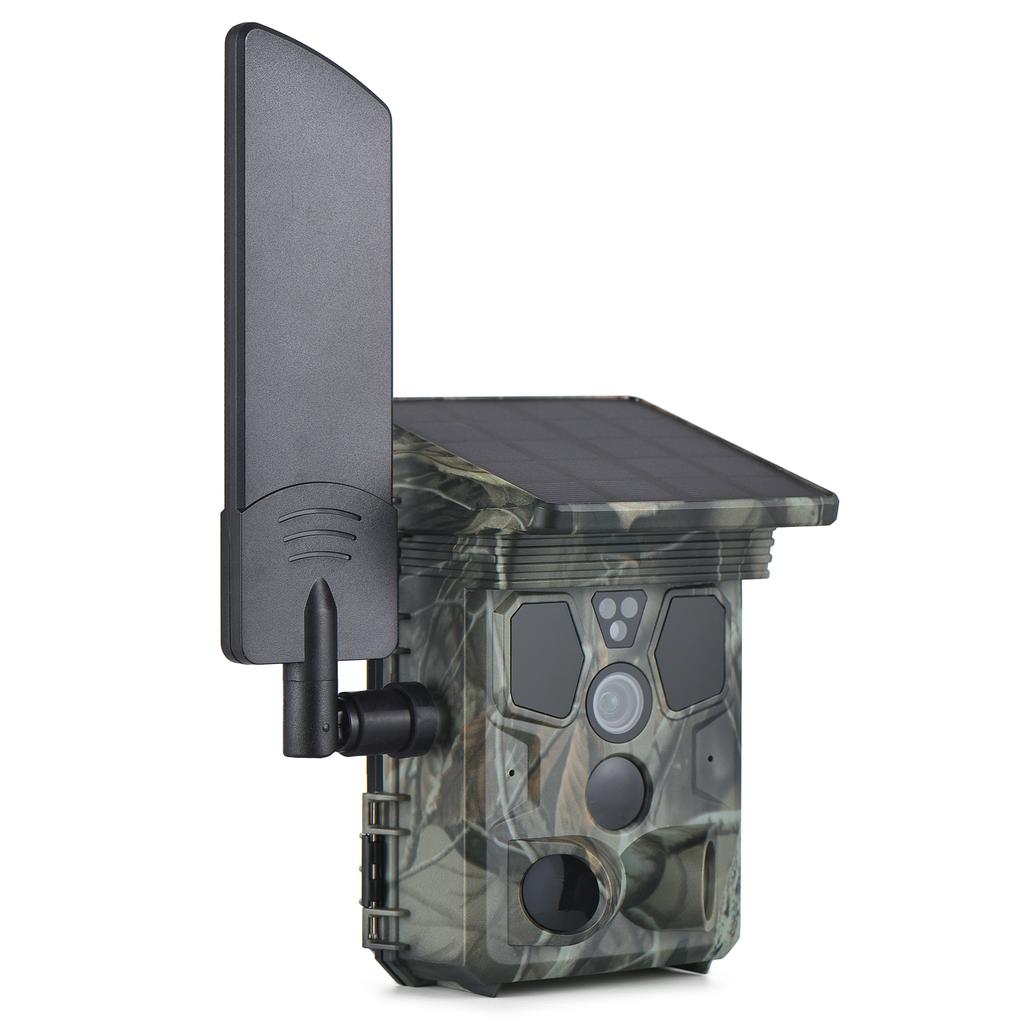 4G LTE Trail Camera Live Streaming 2K 30MP Night Vision 0.3s Trigger Time 120 degrees  Wide Sensor Hunting Camera