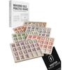 Mahjong Solo Practice Board, Compatible with American Mahjong Tiles with 24 Slots, 3D Printed Portable Mahjong Practice Board for Strategy Training