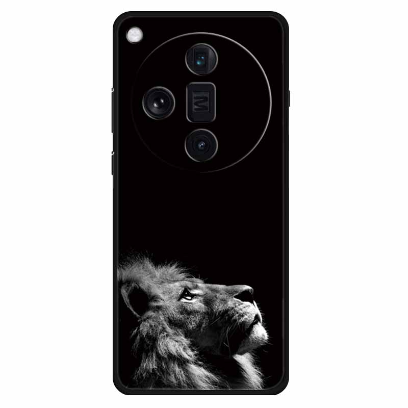 Funda For Oppo Find X7 Ultra Case Find X7 Silicone Space Wolf TPU Soft Phone Cover For OPPO Find X7 Pro/ X7 Ultra Case Cat Coque
