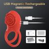 Rose Lock Vibrating Ring for Men, 8-Mode Magnetic Rechargeable Wearable Adult Toy
